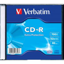 Kompaktdiski Verbatim CD-R 700MB 52xCrystal ,AZO;1 gab iepak.